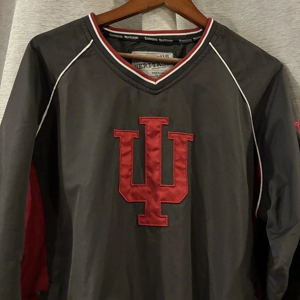 Campus Heritage collection Indiana Hoosiers‎ Black Pullover windbreaker sz Small